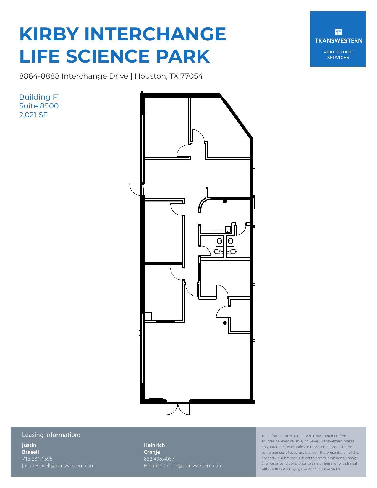 8901-8933 Interchange Dr, Houston, TX à louer Plan d’étage– Image 1 sur 1