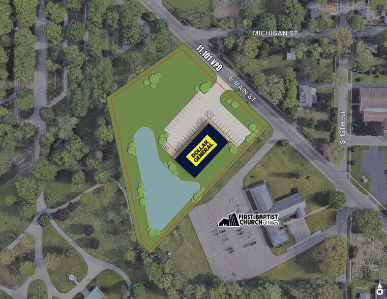 1420 Main st, Niles, MI à vendre - Plan de site – Image 2 sur 5