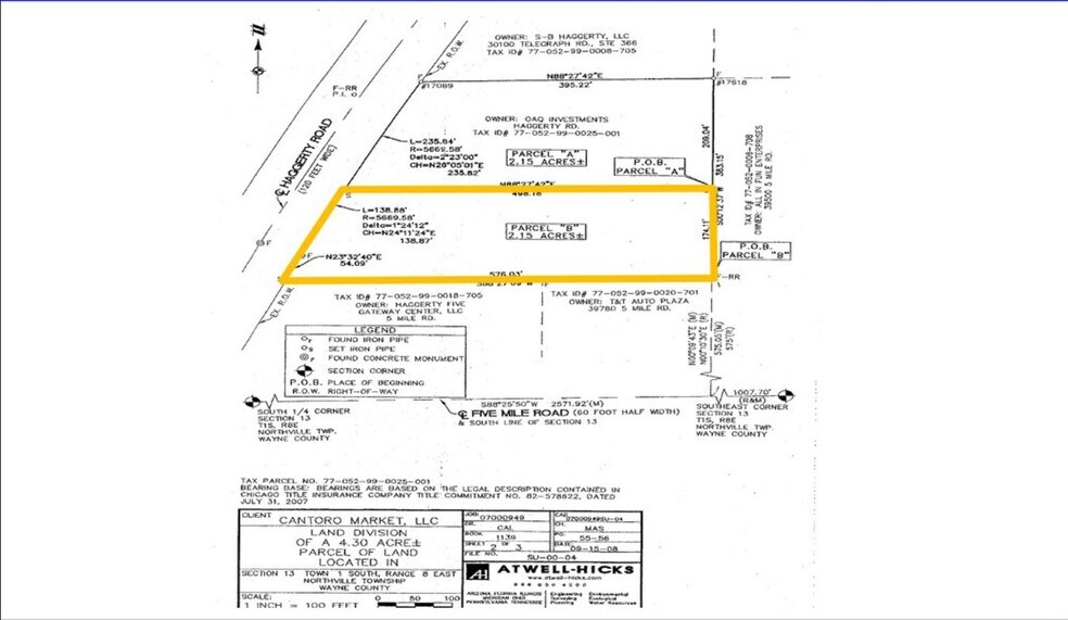 15550 Haggerty Rd, Northville, MI à vendre - Plan de site – Image 2 sur 2