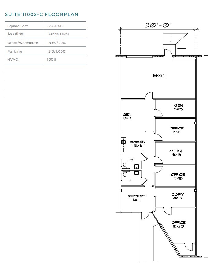 11000-11006 Metric Blvd, Austin, TX à louer Plan d’étage– Image 1 sur 1