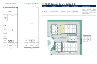 4883 Ronson Ct, San Diego, CA à louer Plan d’étage– Image 2 sur 2