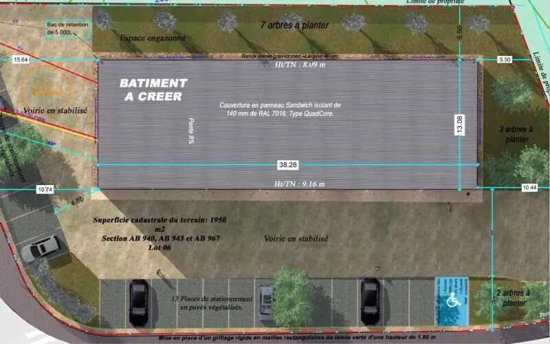Industriel/Logistique dans Montmerle-sur-Saône à louer - Plan d’étage – Image 3 sur 4