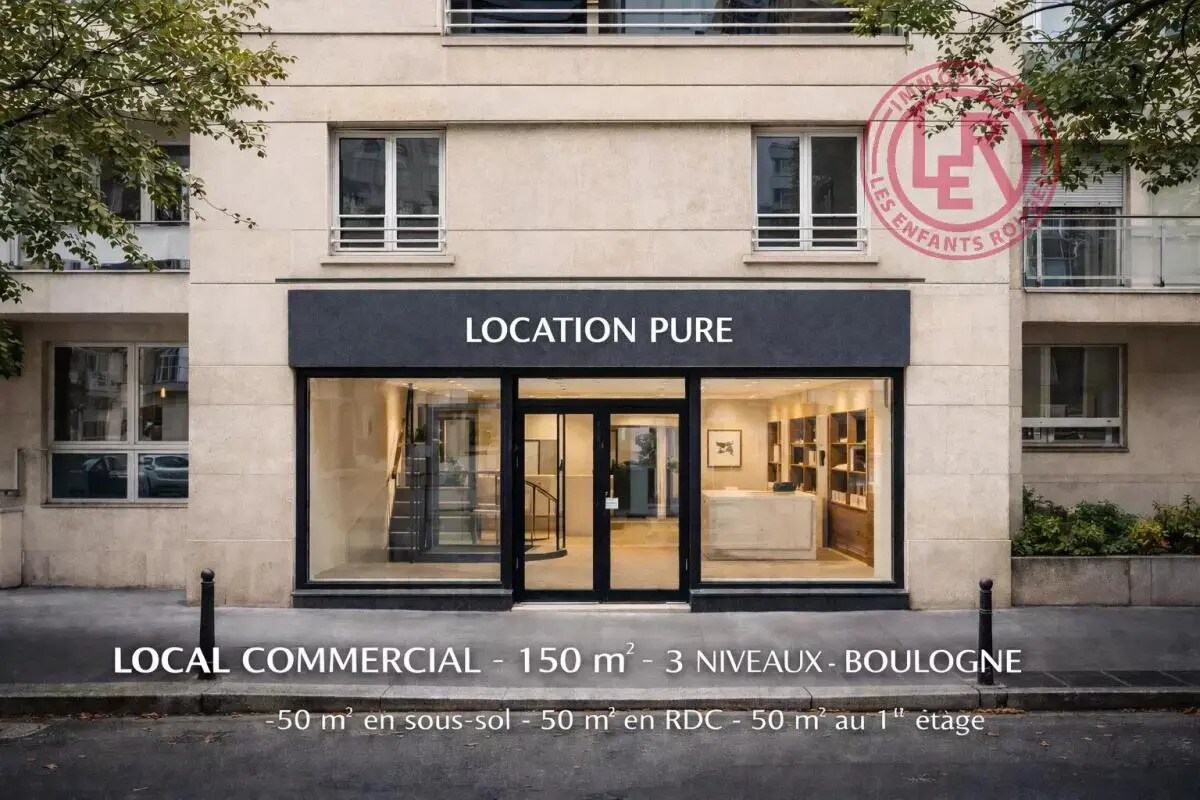 Local commercial dans Boulogne-Billancourt à louer Photo de l’immeuble– Image 1 sur 3