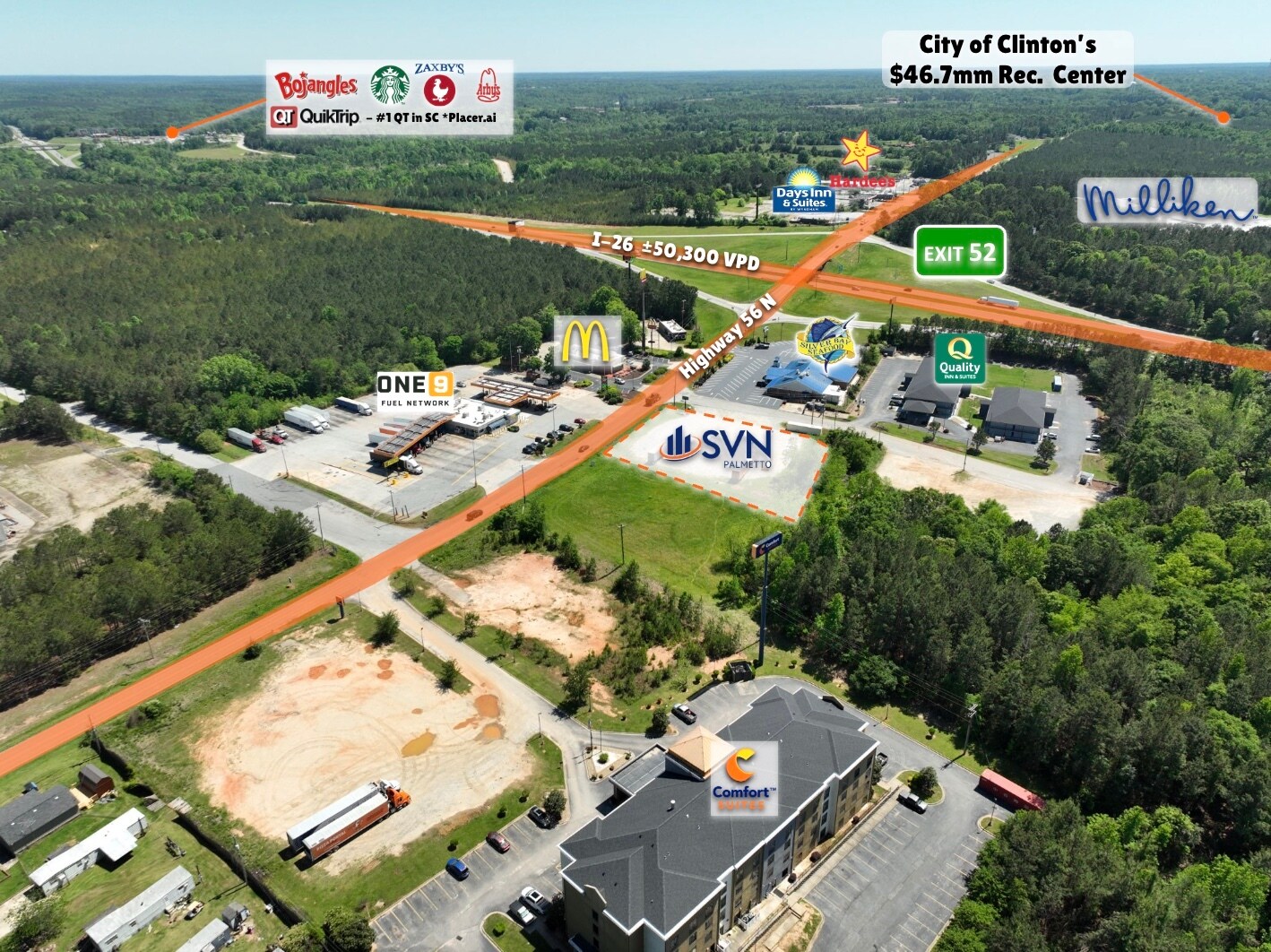 12819 Highway 56, Clinton, SC à louer Aérien– Image 1 sur 6