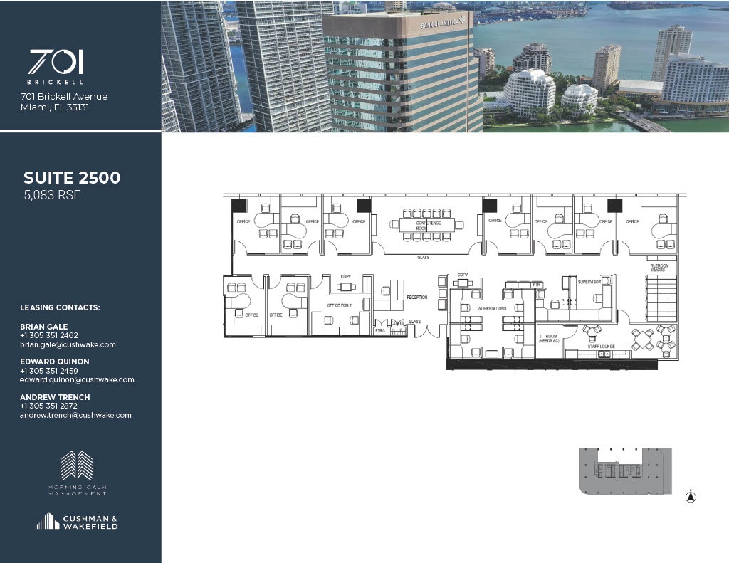 701 Brickell Ave, Miami, FL à louer Plan d’étage– Image 1 sur 1