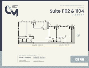 5521 N Cumberland Ave, Chicago, IL à louer Plan d’étage– Image 2 sur 2