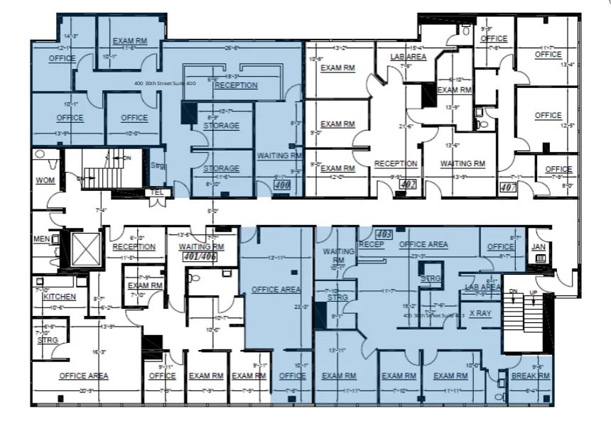 400 30th St, Oakland, CA à louer Plan d’étage– Image 1 sur 1