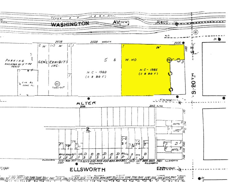 2000-2022 Washington Ave, Philadelphia, PA à louer - Plan cadastral – Image 2 sur 3