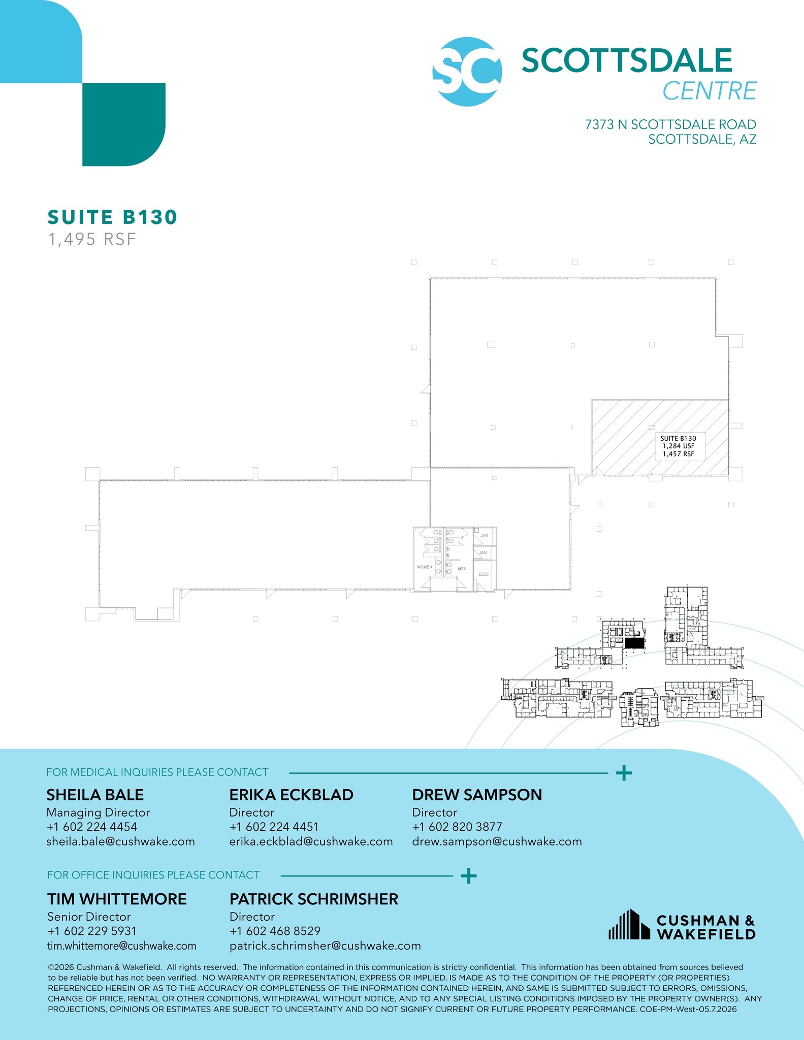 7373 N Scottsdale Rd, Scottsdale, AZ à louer Plan d’étage– Image 1 sur 1