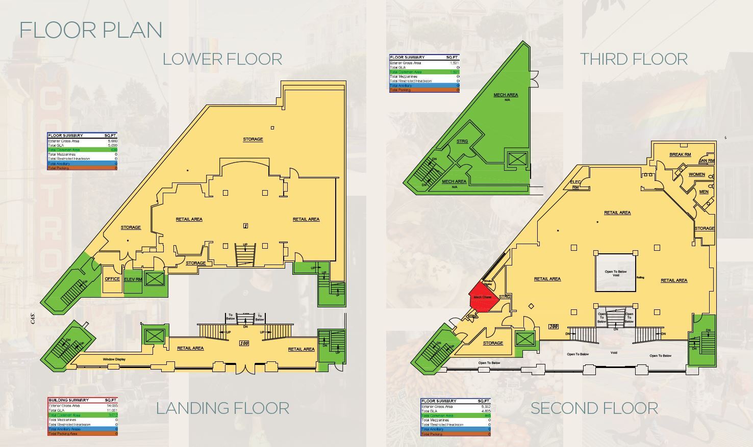 2390 Market St, San Francisco, CA à louer Plan d’étage– Image 1 sur 2
