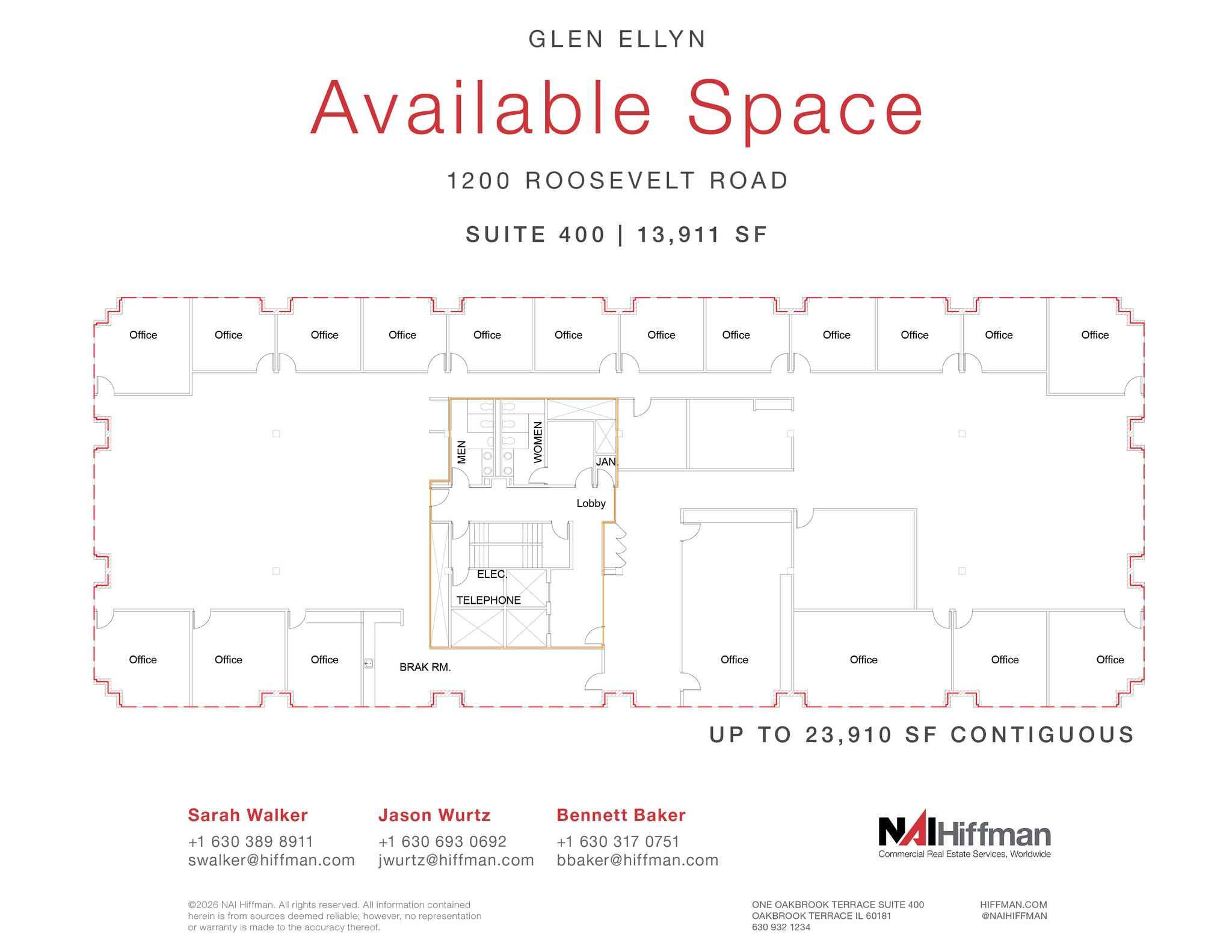 1200 Roosevelt Rd, Glen Ellyn, IL à louer Plan d’étage– Image 1 sur 7