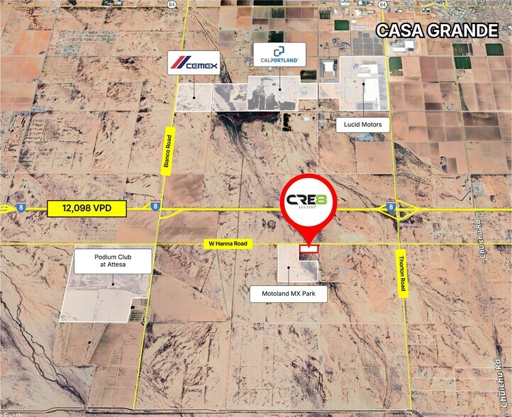 SEC Burris Rd & Hanna Rd, Casa Grande, AZ à vendre - Aérien – Image 3 sur 3