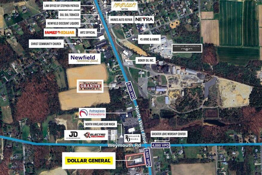 3576 N West Blvd, Vineland, NJ à vendre - Aérien – Image 2 sur 3