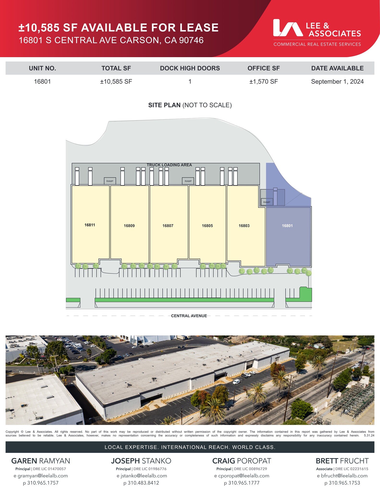 16801-16811 S Central Ave, Carson, CA à louer Plan de site– Image 1 sur 4