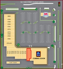 8710-8788 SW 72nd St, Miami, FL à louer Plan de site– Image 2 sur 2