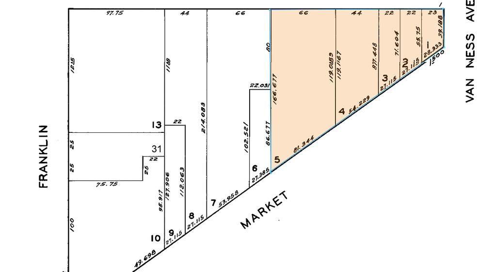 1540 Market St, San Francisco, CA à louer - Plan cadastral – Image 2 sur 2