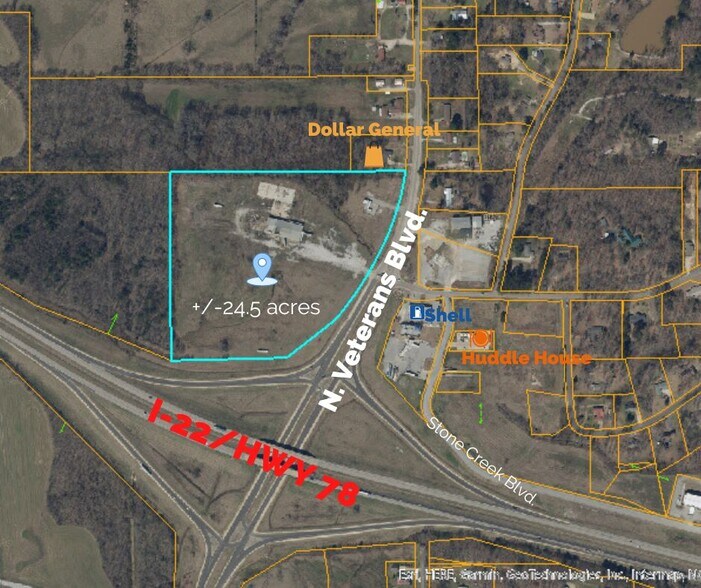 2255 Veterans, Tupelo, MS à vendre - Aérien – Image 1 sur 4