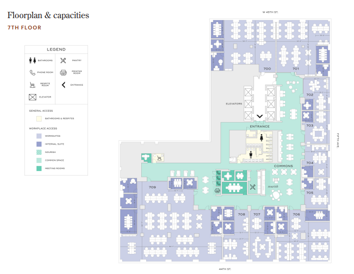530 Fifth Ave, New York, NY à louer Plan d’étage– Image 1 sur 2