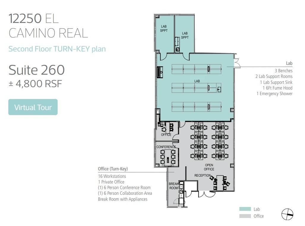 12250 El Camino Real, San Diego, CA à louer Plan d’étage– Image 1 sur 1