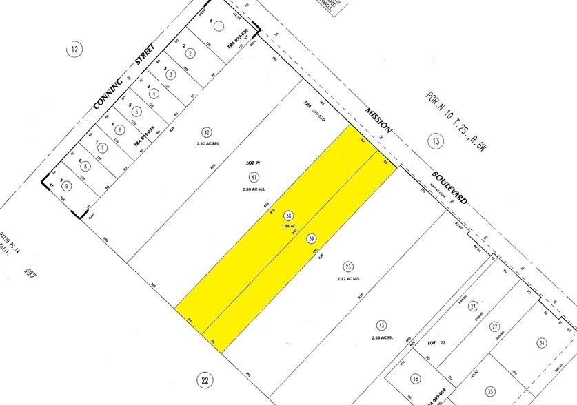 9944-9948 Mission Blvd, Jurupa Valley, CA à vendre - Plan cadastral – Image 2 sur 3