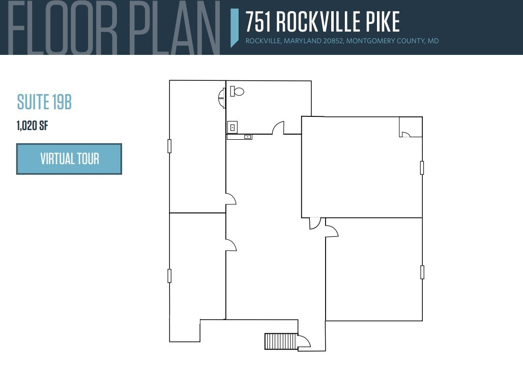 751 Rockville Pike, Rockville, MD à louer Plan d’étage– Image 1 sur 1