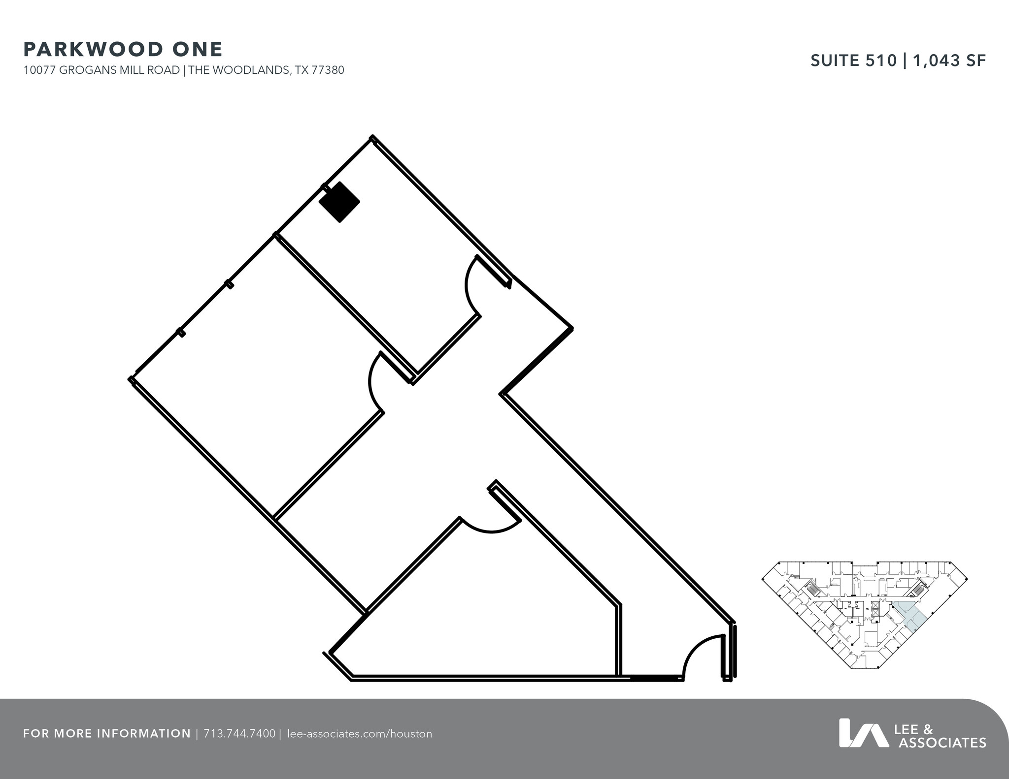 10077 Grogans Mill Rd, The Woodlands, TX à louer Plan d’étage– Image 1 sur 1