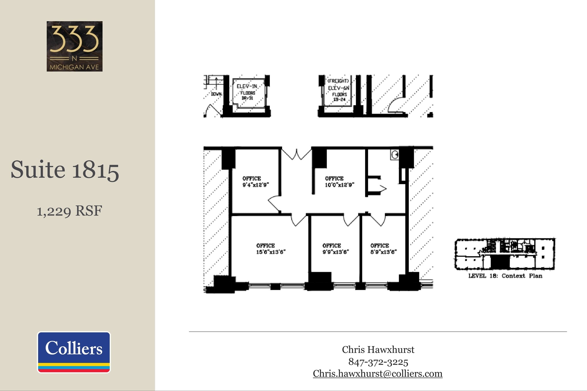 333 N Michigan Ave, Chicago, IL à louer Plan d’étage– Image 1 sur 1