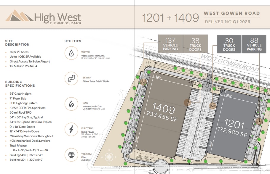 1201 W Gowen Rd, Boise, ID à louer - Plan de site – Image 3 sur 8