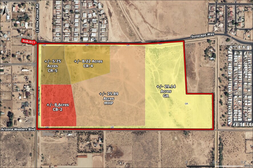 0 S 11 Mile Corner rd, Casa Grande, AZ à vendre - Aérien – Image 2 sur 4