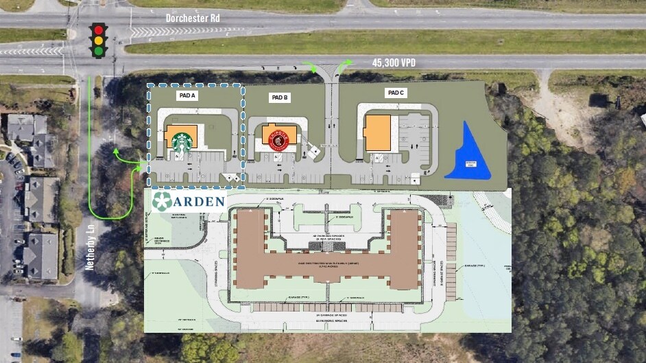 8611 Dorchester Rd, North Charleston, SC à vendre - Plan de site – Image 2 sur 3