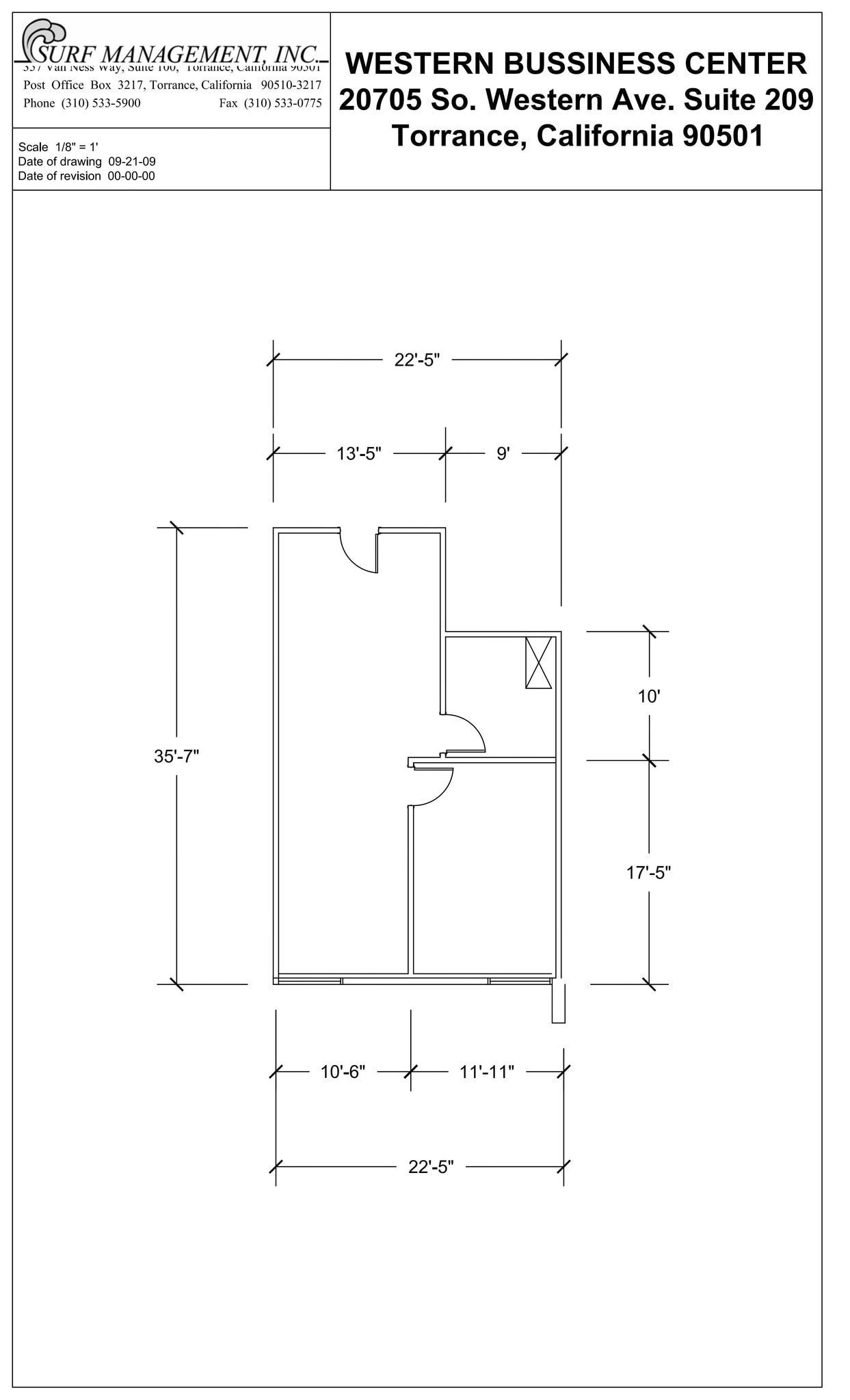 20695 S Western Ave, Torrance, CA à louer Plan d’étage– Image 1 sur 1
