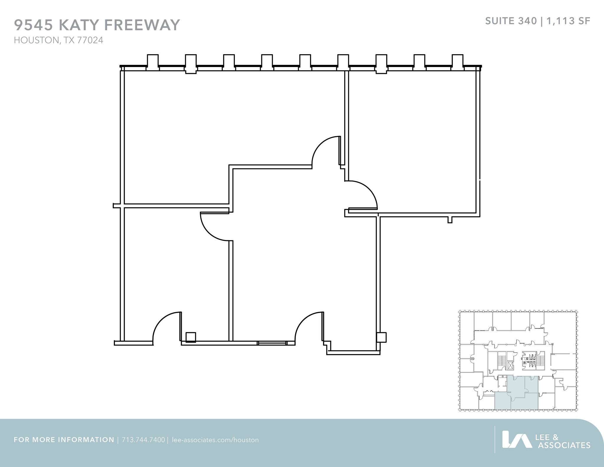9545 Katy Fwy, Houston, TX à louer Plan d’étage– Image 1 sur 1