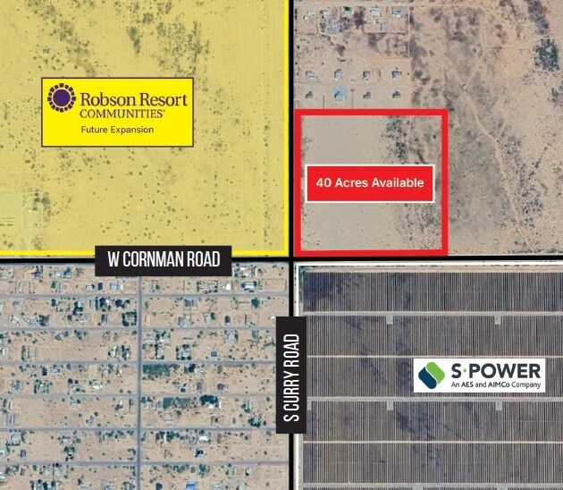 NEC Curry Rd & Cornman Rd, Eloy, AZ à vendre - Aérien – Image 2 sur 3