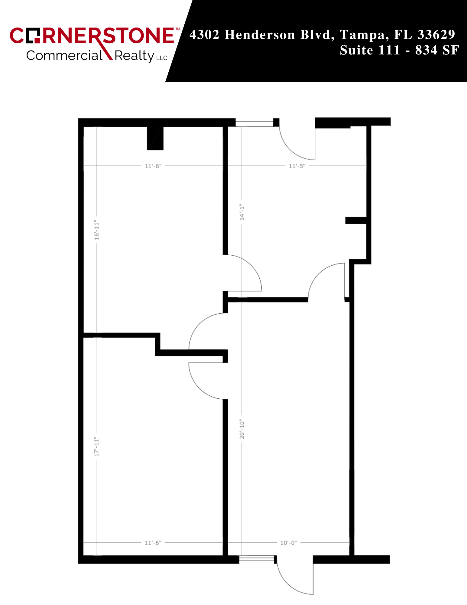 4302 Henderson Blvd, Tampa, FL à louer Plan d’étage– Image 1 sur 1