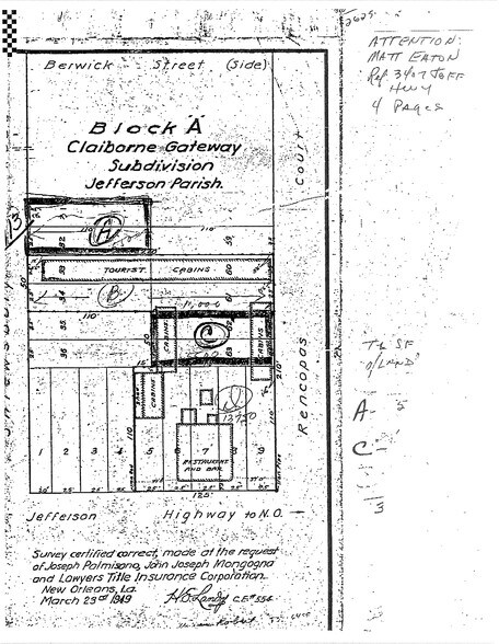 3407 Jefferson Hwy, New Orleans, LA à louer - Plan cadastral – Image 2 sur 20