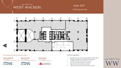 225 W Wacker Dr, Chicago, IL à louer Plan d’étage– Image 1 sur 1