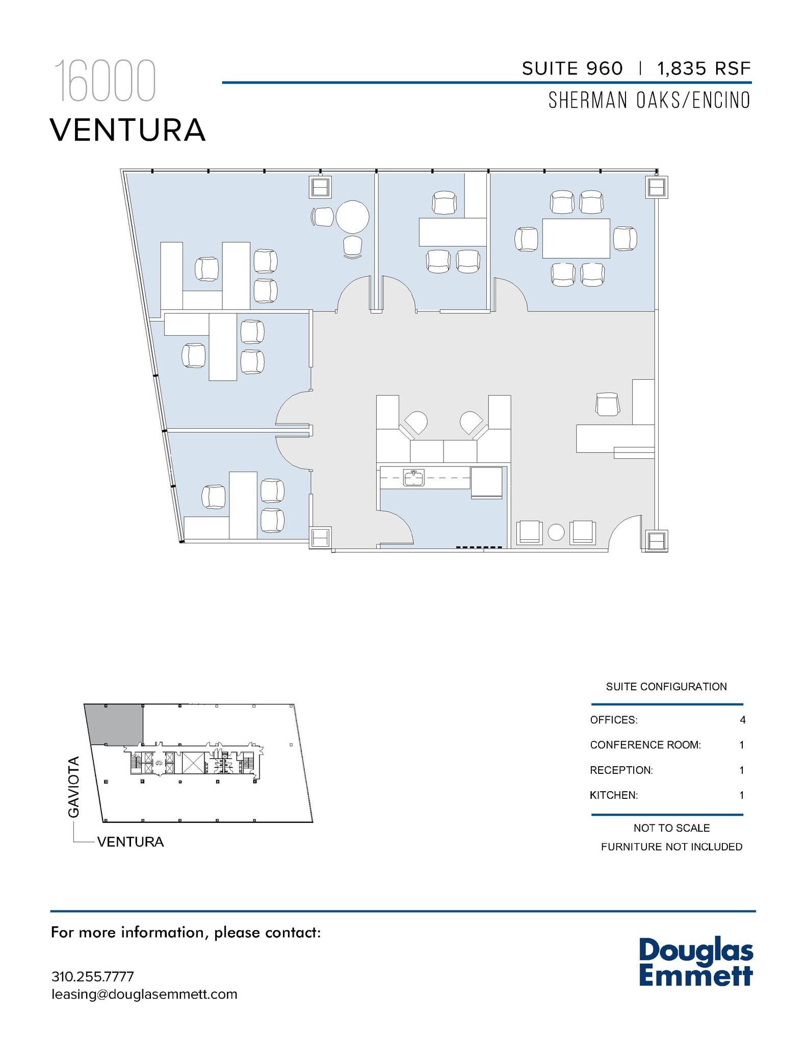 16000 Ventura Blvd, Encino, CA à louer Plan d’étage– Image 1 sur 1