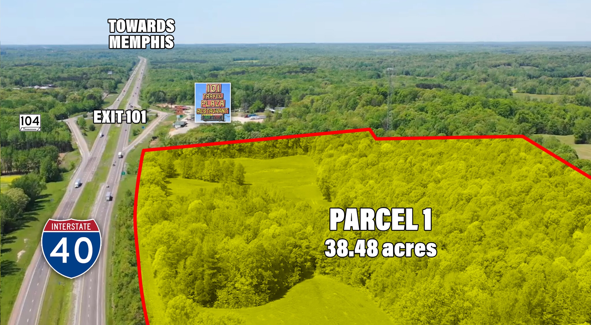 Highway 104 N, Cedar Grove, TN à vendre Aérien– Image 1 sur 3