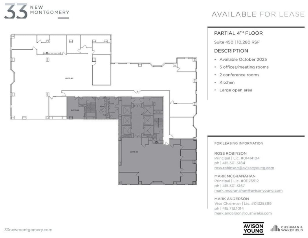 33 New Montgomery St, San Francisco, CA à louer Plan d’étage– Image 1 sur 1