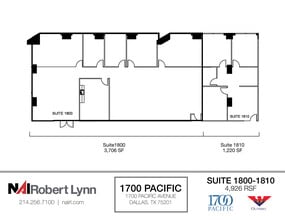 1700 Pacific Ave, Dallas, TX à louer Plan d’étage– Image 1 sur 2