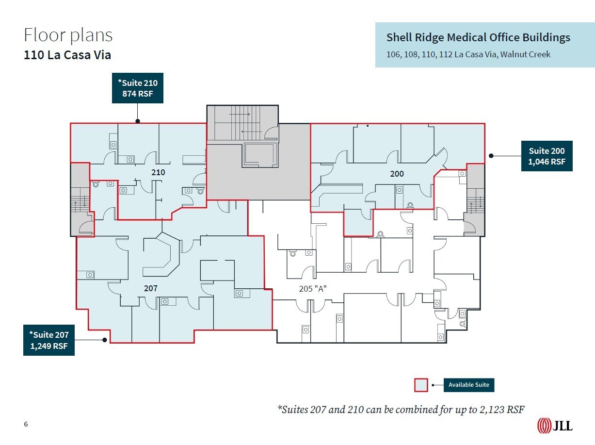 106-114 La Casa Via, Walnut Creek, CA à louer Plan d’étage– Image 1 sur 1