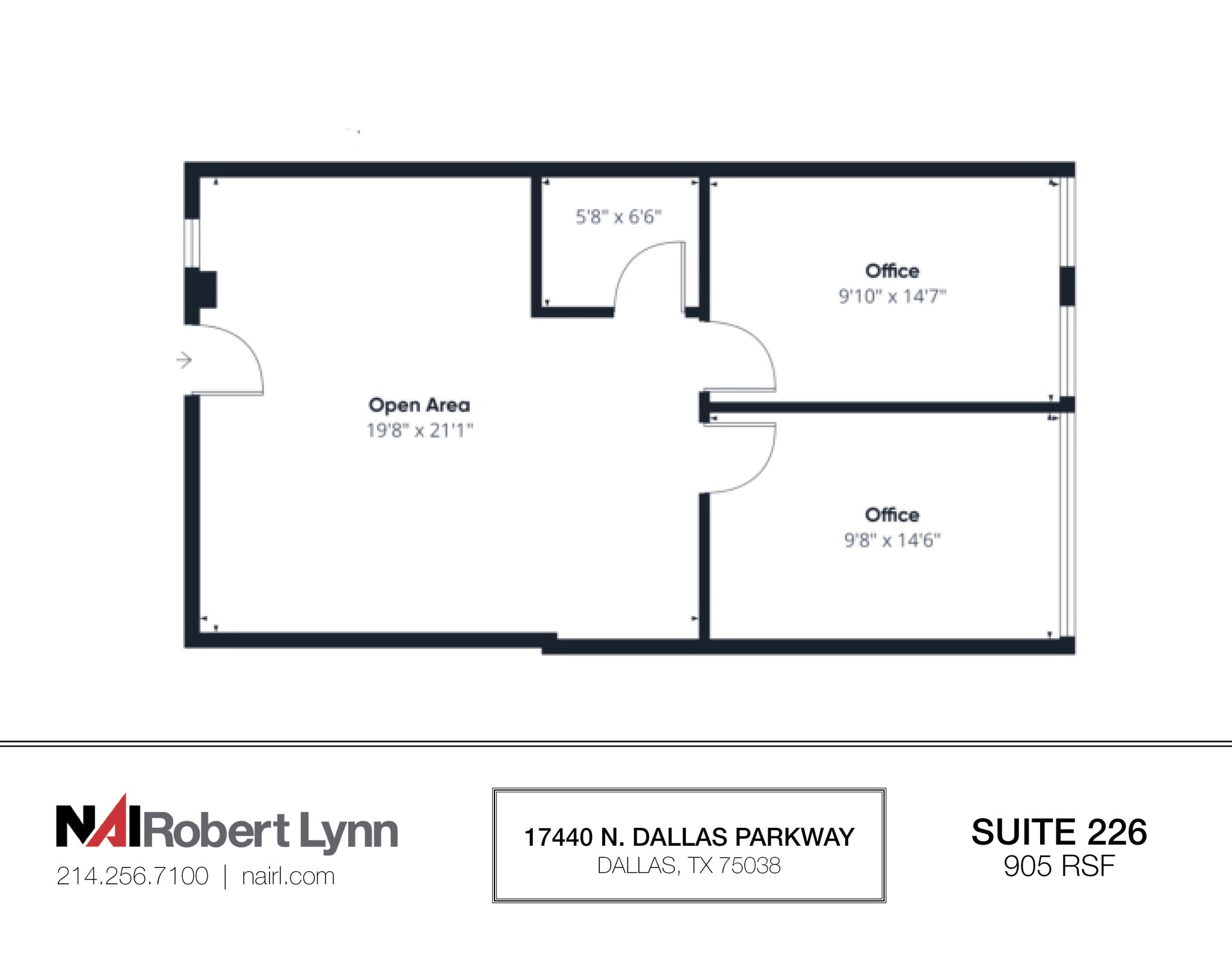 17440 N Dallas Pky, Dallas, TX à louer Plan d’étage– Image 1 sur 1