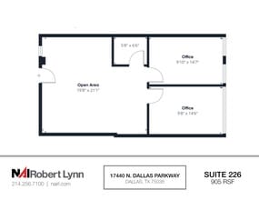 17440 N Dallas Pky, Dallas, TX à louer Plan d’étage– Image 1 sur 1