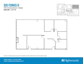 4700 Homewood Ct, Raleigh, NC à louer Plan d’étage– Image 1 sur 1