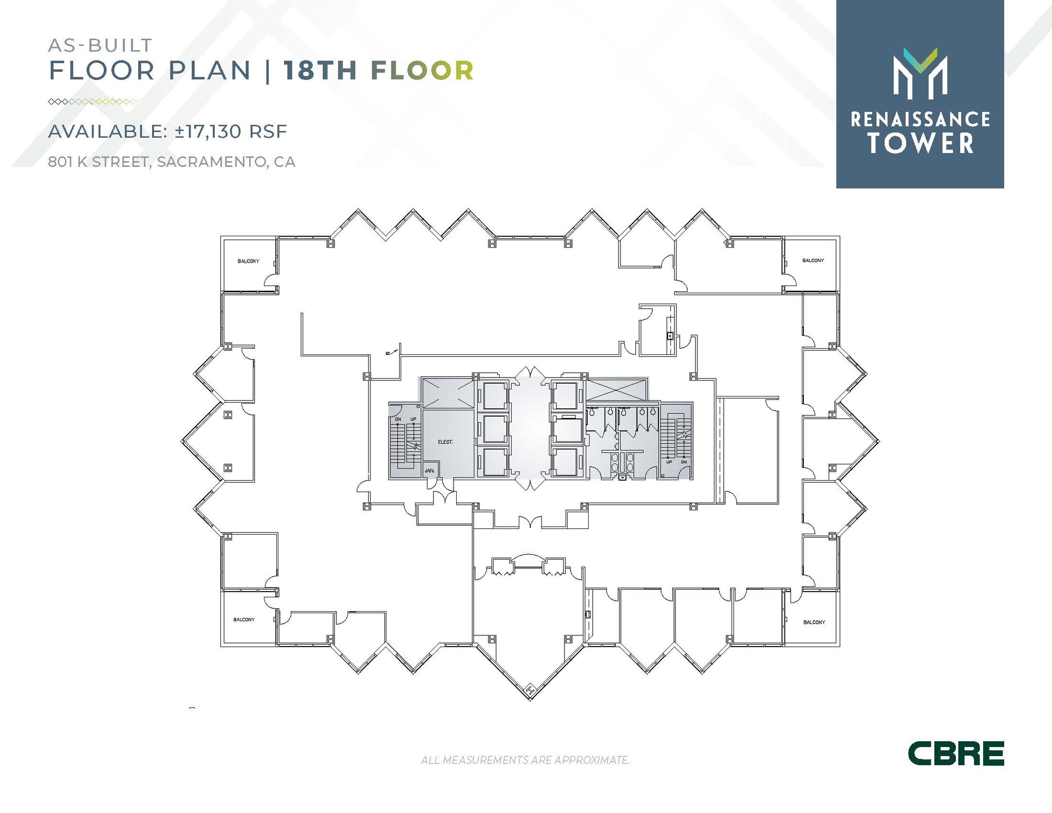 801 K St, Sacramento, CA à louer Plan d’étage– Image 1 sur 2