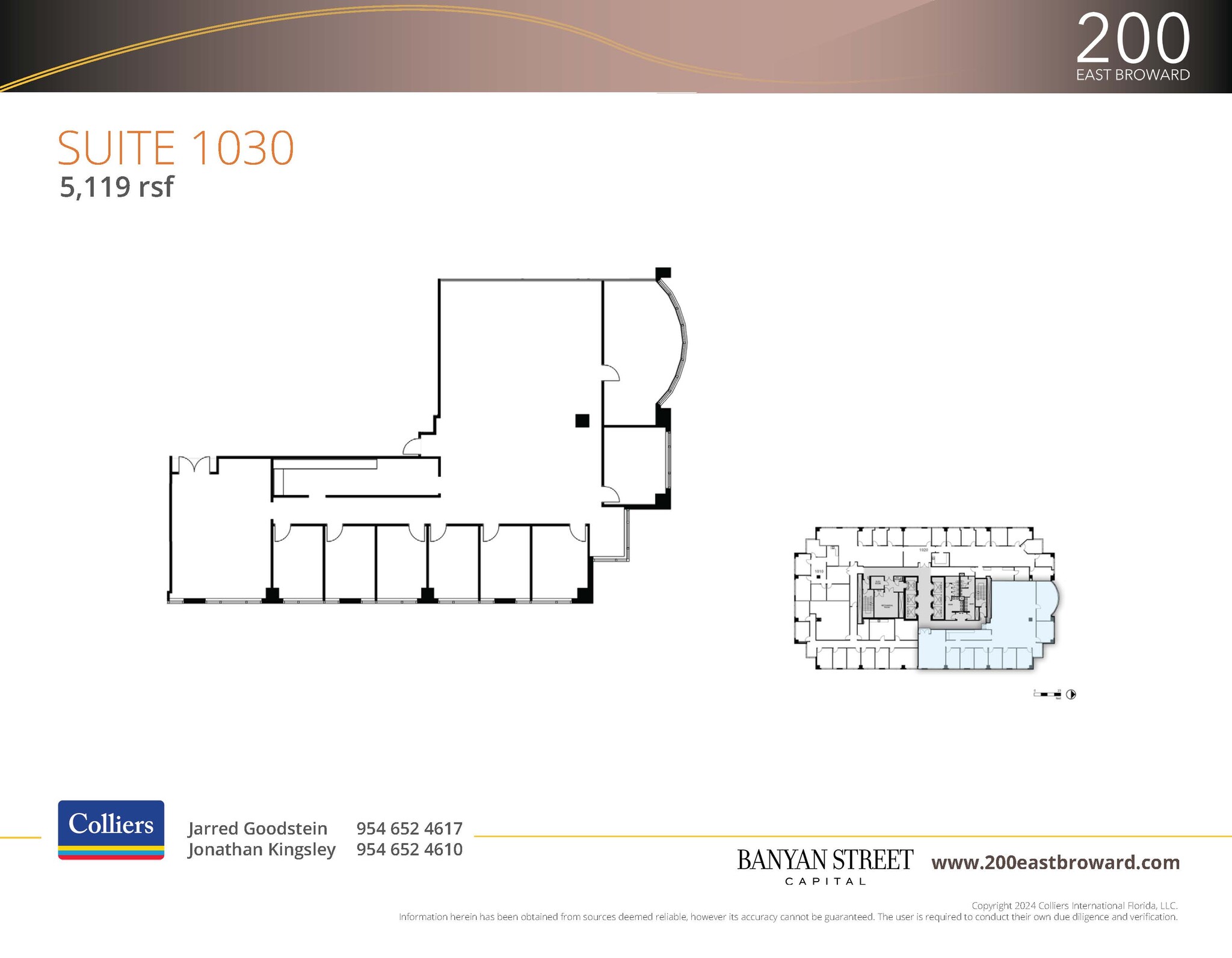 200 E Broward Blvd, Fort Lauderdale, FL à louer Plan d’étage– Image 1 sur 2