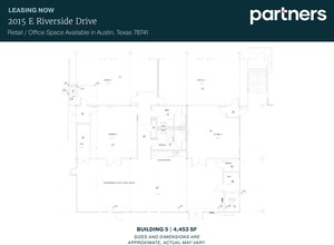 2015 E Riverside Dr, Austin, TX à louer Plan d’étage– Image 2 sur 2