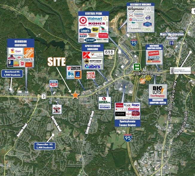 4701 Plank Rd, Fredericksburg, VA à louer - Aérien – Image 3 sur 4