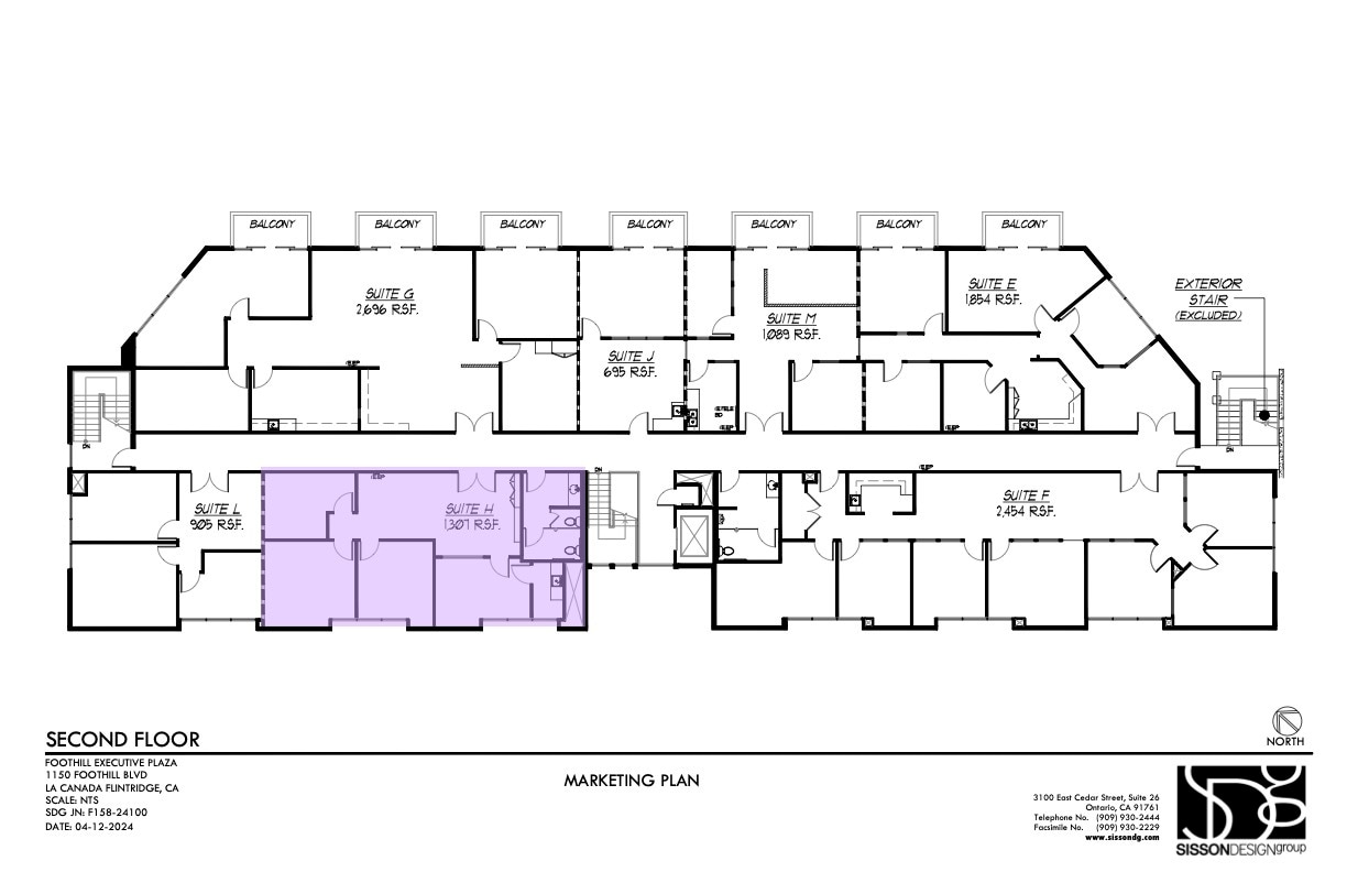 1150 Foothill Blvd, La Cañada Flintridge, CA à louer Plan d’étage type– Image 1 sur 1
