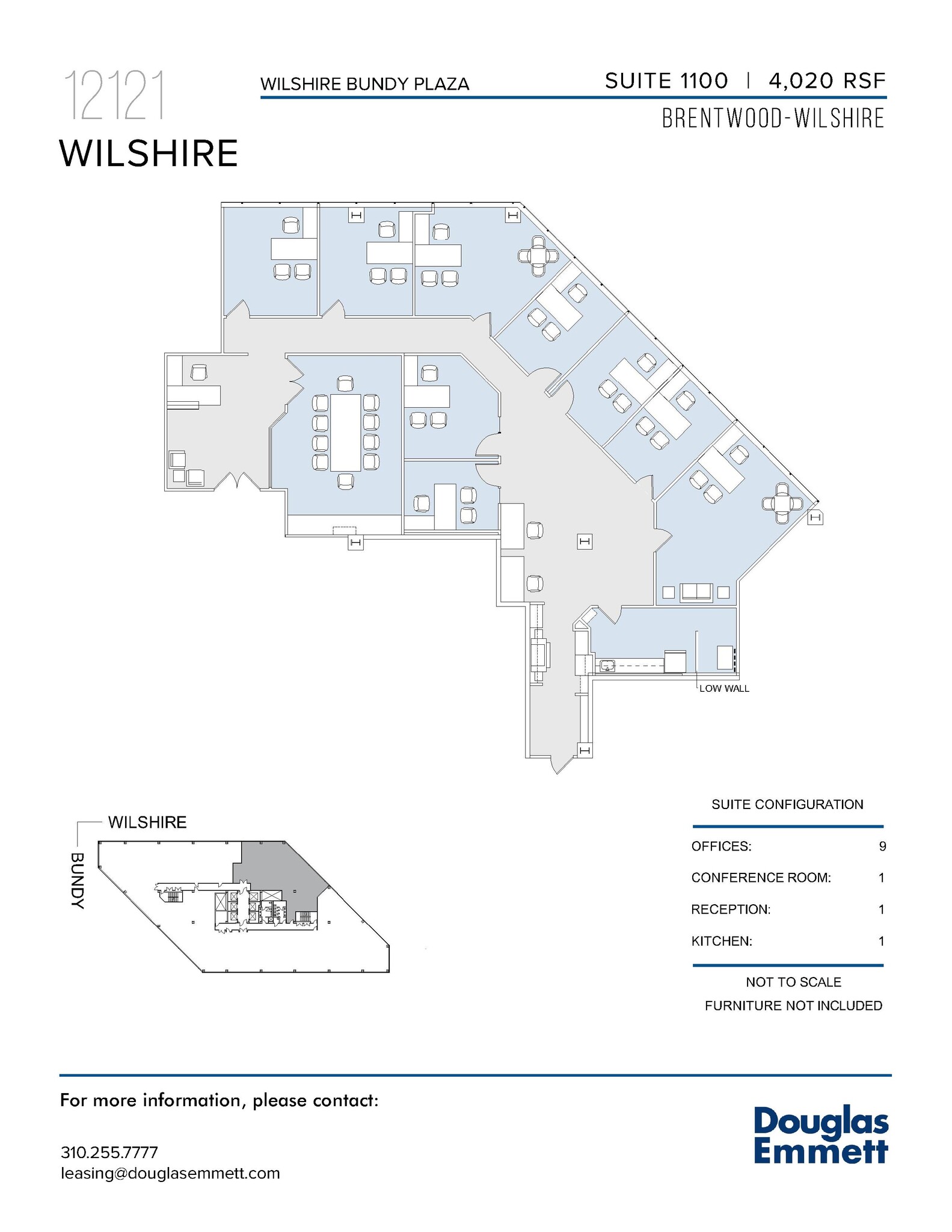 12121 Wilshire Blvd, Los Angeles, CA à louer Plan d’étage– Image 1 sur 1